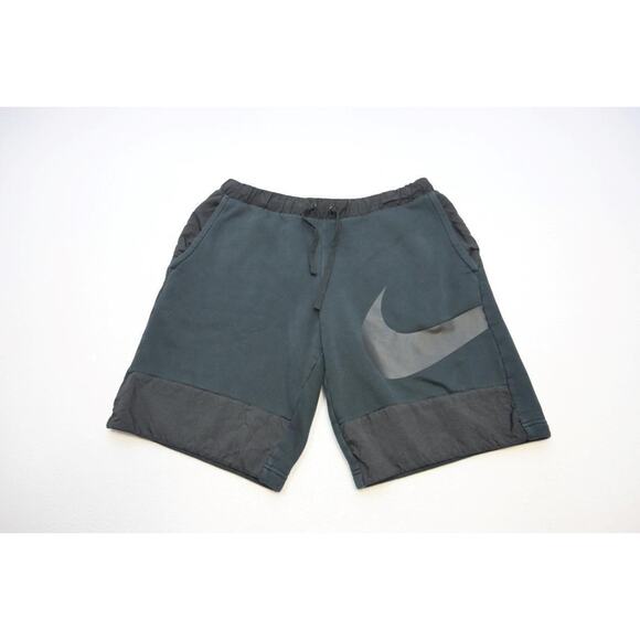 Nike Joggers Gym Shorts Cotton Blend Performance Athletic Black Mens Sz Large - Picture 1 of 6